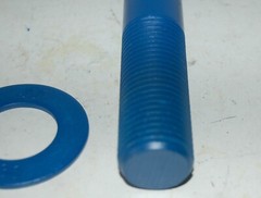 B7 Heavy Hex Bolt 1-1/4 -8 x 9-1/2in Stud Washer & Nut Blue Teflon 1.25″DIA