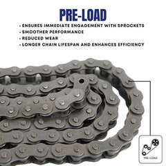 #40 Roller Chain 10 Feet with 1 Connecting Link