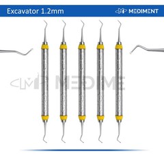 5 PCS OF DENTAL SPOON EXCAVATOR 1.2MM RESTORATIVE INSTRUMENTS STAINLESS CE