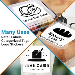 700/Roll White Square Thermal Labels Stickers 2″ x 2″ Self-Adhesive for Barcode