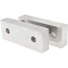 1 Pair Gibraltar Soft Aluminum Vise Jaws, Flat/No Step, 3/4″ Thick x 4″ Wide