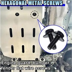 40PCS M6-1.0 x 24mm Hex Head SEMS Bolts – Automotive Body Bolts Screws Fastener