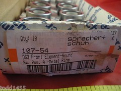 Sprecher Schuh 107-54 Lot of 10 Switch DS3 Front Element Round Metal Ring Pos A
