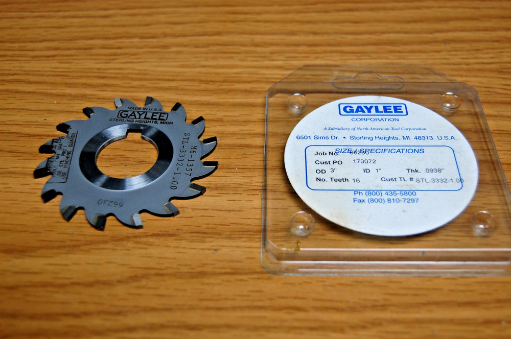 SLITTING SAW 3″ x 3/32″ x 1″ 16 TOOTH CARBIDE TIPPED GAYLEE# G11015