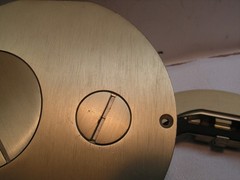 Hubbell Floor Box Cover 63709 Base Brushed Brass Aluminum. Brushed Brass Cover,