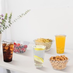 Potomac Collection Snack and Drink Cup, 30 Sets Disposable Plastic Cup with S…