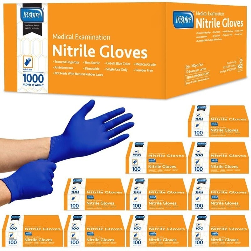 Nitrile Disposable Gloves Puncture Resistant Food Safe Exam Grade 100 Count New