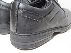 CAT Caterpillar Oversee Oxford Steel Toe Work Shoes Black Leather Mens 7.5 Wide