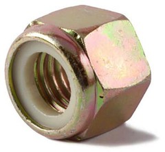 1-8 Coarse Thread Grade 8 Nylon Insert Hex Lock Stop Nut Yellow Zinc 25pc