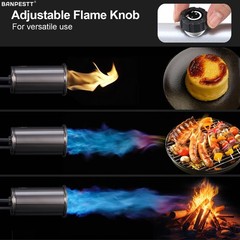 Powerful Propane Torch Gun with One-Tap Max Power & Safety Lock, Adjustable F…