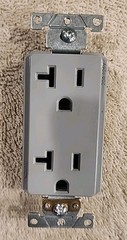 NEW LOT OF 10 LEVITON 16342-GY DUPLEX RECEPTACLES 20AMP, 125 VOLT, 2P, 3W, GRAY