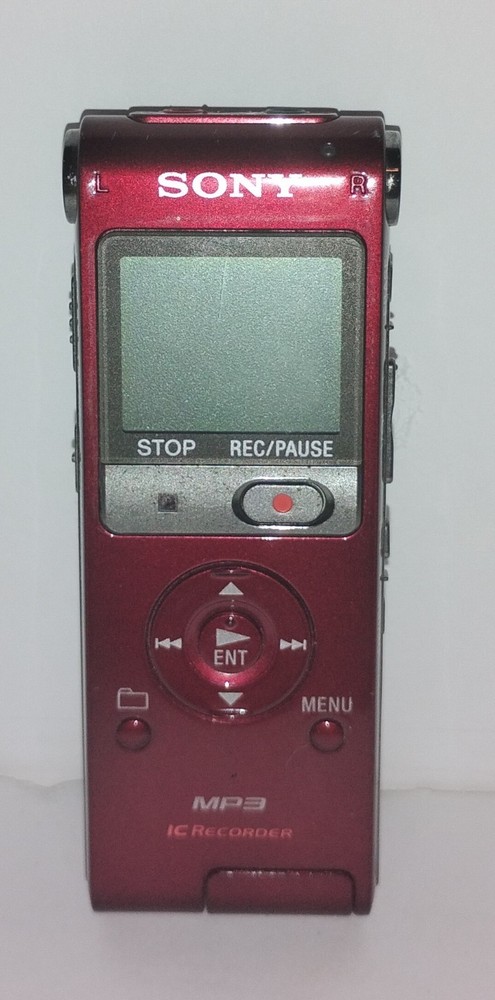 Sony ICD-UX200 Stereo Digital Voice IC Recorder USB MP3 Red TESTED