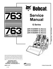 Bobcat 763 & 763 High Flow Skid Steer Service & Operator’s Manual Set USB