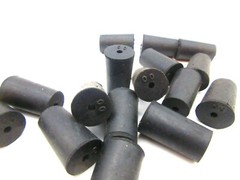 #0 Solid Rubber Stoppers Laboratory Stoppers 1 Hole Fits 1/2″ to 21/32″ ID