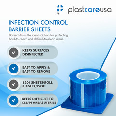Blue Barrier Film, Plastic Sheets, Tape for Dental Tattoo Medical Adhesive Roll