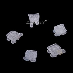 AZDENT Dental Orthodontic Brackets Braces Roth 0.022 Hooks 345 Ceramic /Metal