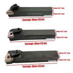 3PCS 5/8″ Metal Lathe Excircle Indexable Carbide Turning Tool Holder Bit Set …