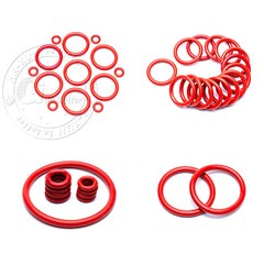 Food Grade O-Ring 5mm Cross Section 18mm-90mm OD Red Silicone Seals O-Rings