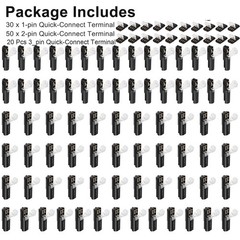 100Pcs 1/2/3 Pin Electrical Wire Connectors Kit Quick Splice Wire Connectors