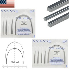 100pcs Orthodontic Arch Wire Niti Round Rectangular Super Elastic Natural Arcos