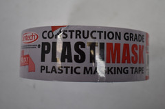 CanTech Plastic Mask Masking Tape Roll 48mm x55m Red Indoor/Outdoor Construction
