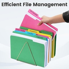 Vibrant Colored File Folders – 8 Pack 1/3 Cut Tabs for Efficient Organization