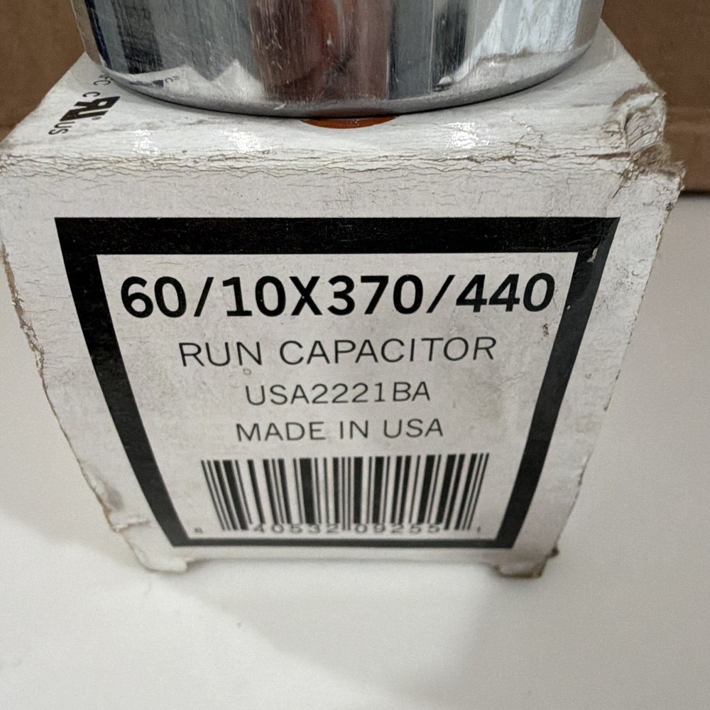 AmRad USA2221BA Motor-Run Capacitor 60/10 440/370 VAC 2in Dia Universal