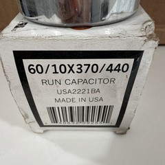 AmRad USA2221BA Motor-Run Capacitor 60/10 440/370 VAC 2in Dia Universal