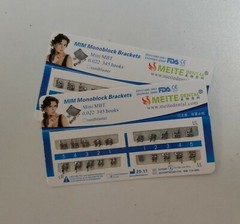 Dental Orthodontic Metal Bracket MIM Monoblock Mini MBT 022 345 Hooks Mesh Base