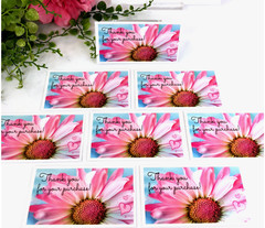 Business Cards, Thank You for Your Purchase Cards, Daisy 3.5″ x 2″