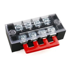 25A 5Sets Dual Row 4 Positions Screw Terminal Electric Barrier Strip Block 600V