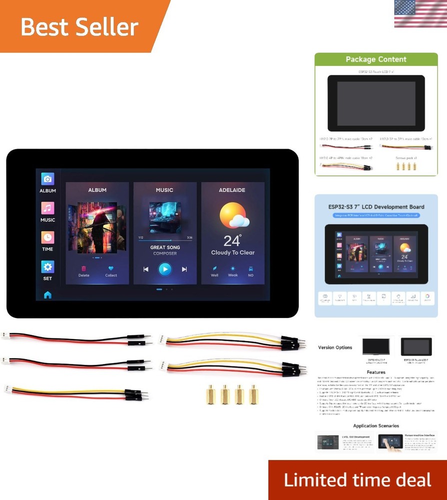 Advanced 7-Inch Touch Screen LCD Board – Supports Wi-Fi, Bluetooth & I2C Control