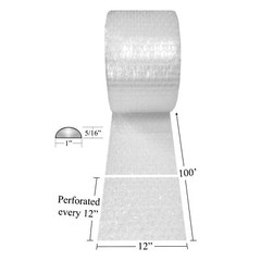 UBMOVE Bubble Roll 12″ wide x 100′ Wrap Medium 5/16″ Perforated 12″