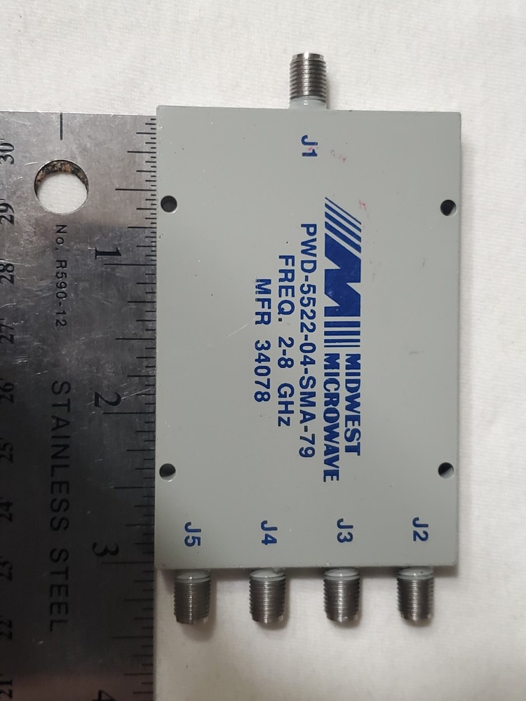 MIDWEST MICROWAVE 4-WAY POWER DIVIDER MODEL: PWD-5520-04-SMA-79