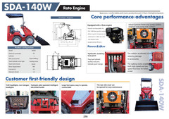 AGT SDA-140W Mini Skid Steer 0.8Ton Compact Wheel Loader Ride-on RATO Engine EPA