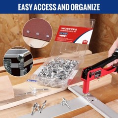 WORKPRO 200Pcs Aluminum Blind Rivets 1/4″ x 1/2″ Pop Rivets Assortment NEW