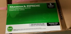 Shamrock Supreme Latex Disposable Gloves in Small Only 1000 Gloves/Case