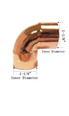 Libra Supply 1 inch, 1”, 1-inch 90 Degree Copper Pressure Elbow C x C, 10pcs