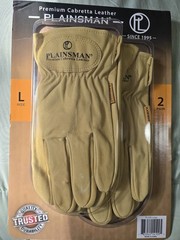 Plainsman Premium Cabretta Leather Gloves All-Purpose 2 Pairs , S, M, L, XL