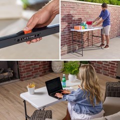 Lifetime Height Adjustable Folding Table 4 Foot 80952