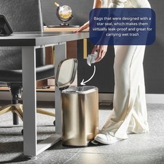 Plasticplace 6 Gallon Trash 6 Garbage Can High Density 20 X 22 2000 Count High