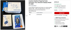 Creative Medical Pulse Oximeter PC-60B1 NEW w/ Batteries Fingertip
