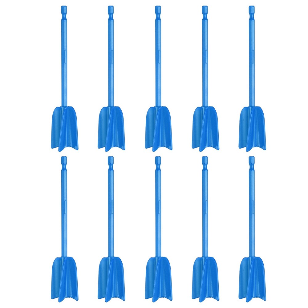 10Pcs 6.5″ ABS Plastic Silicone Resin Mixer Paddle, Blue