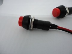 2Pcs Pack Lot 12mm 12V Momentary Round Red 2 Pin Power Button Switch Reset Cable
