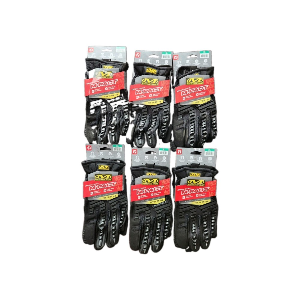 6 Pairs – Mechanix Wear M-PACT Mechanic Tactical MPC-58-011 Work Glove – Size XL