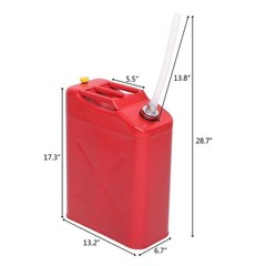 20L Liter (5 Gal) Backup Steel Tank Fuel Gas Gasoline Storage Can Portable NEW