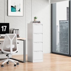 Metal 4 Drawer File Cabinet w/Lock Metal Vertical Filing Cabinet for Office Home
