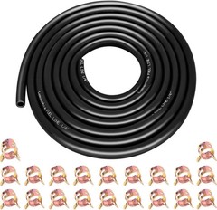 1/4 Inch ID Fuel Line Hose 10Ft + 20 Hose Clamps for Small Gas Engines-Free Ship