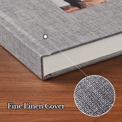 Pssoss 8 x 8 Inch DIY Scrapbook Album 40 Pages 8 x 8 40 Pages, Grey