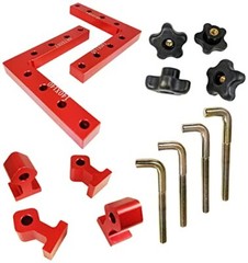 90 Degree Positioning Squares with 4 Clamps, 5.5″ x 5.5″ Sturdy Aluminum Allo…